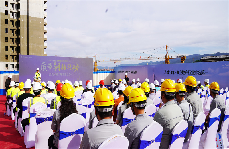 2024年6月24日，西双版纳州住房城乡建设系统2024年“安全生产月”现场观摩活动及保利发展云南“质量钢锤行动”在OD（中国）官方八建西双版纳雨林澜山项目开展。